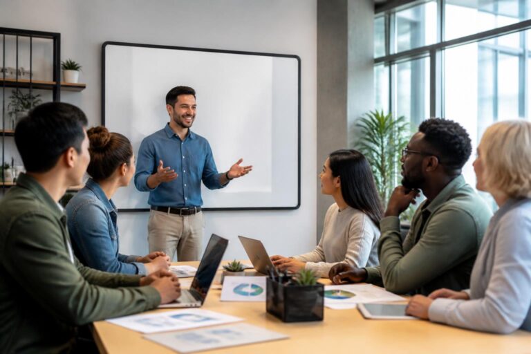 améliorez l'intégration et la communication au sein de votre entreprise grâce à des formations linguistiques adaptées, favorisant un environnement professionnel inclusif et efficace.