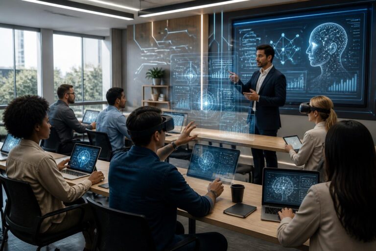 découvrez comment l'intelligence artificielle transforme la formation professionnelle continue, en améliorant l'adaptabilité, la personnalisation et l'efficacité des parcours d'apprentissage.